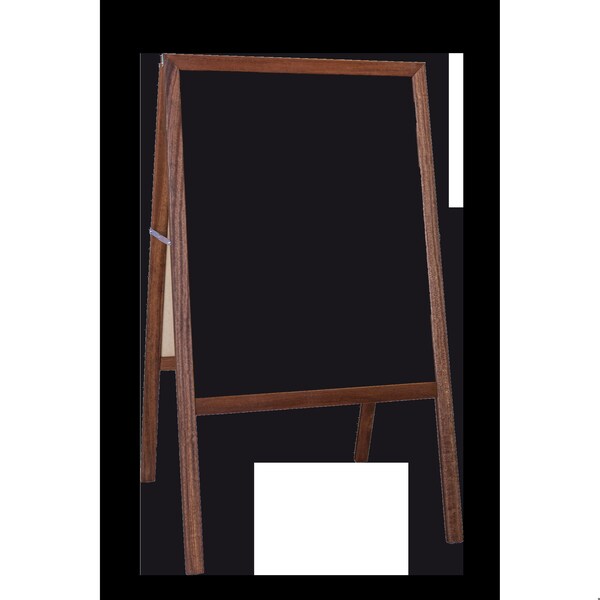 Marquee Easel Stained Hardwood White Dry Erase/Black Chalk